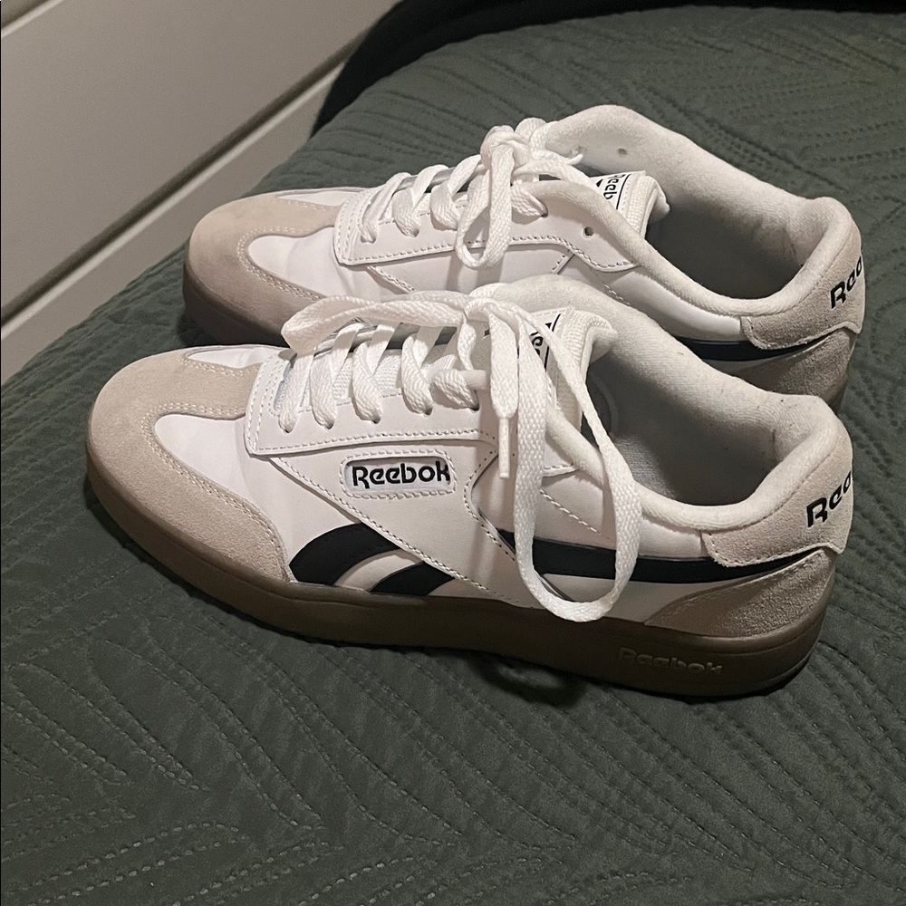 Reebok Women’s  White and Black Sneakers